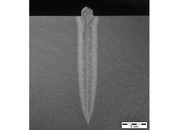 6kW laser weld produced in vacuum