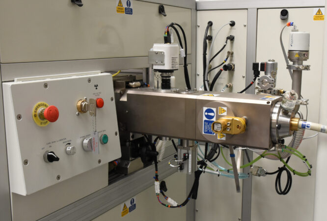 Turbocharger welding machine gun column