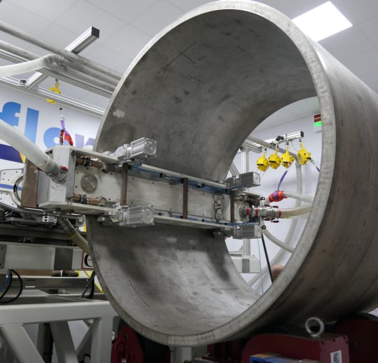 Rolled steel monopile can section